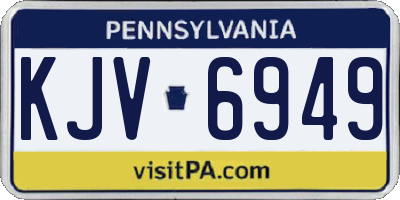 PA license plate KJV6949