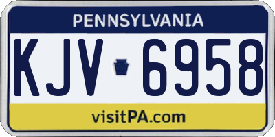 PA license plate KJV6958