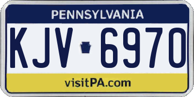PA license plate KJV6970