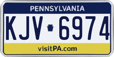 PA license plate KJV6974