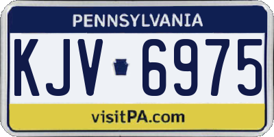 PA license plate KJV6975