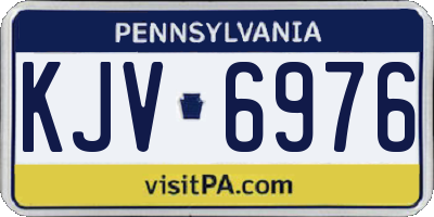 PA license plate KJV6976