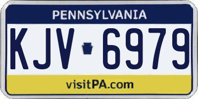 PA license plate KJV6979