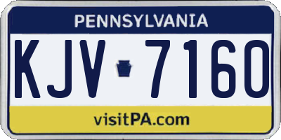 PA license plate KJV7160