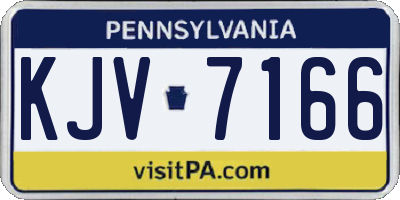 PA license plate KJV7166