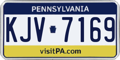 PA license plate KJV7169