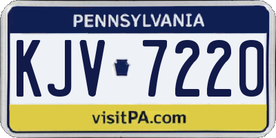 PA license plate KJV7220