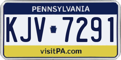 PA license plate KJV7291