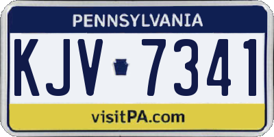 PA license plate KJV7341