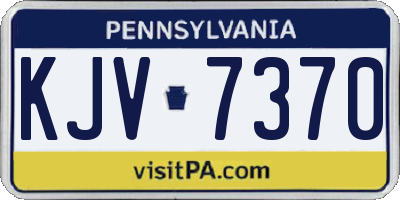 PA license plate KJV7370