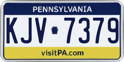PA license plate KJV7379