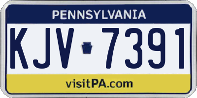 PA license plate KJV7391