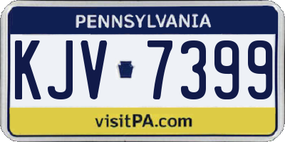 PA license plate KJV7399