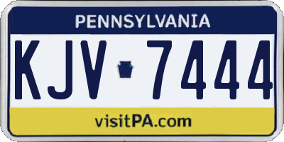 PA license plate KJV7444