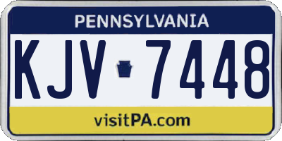 PA license plate KJV7448