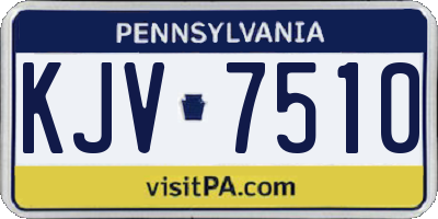 PA license plate KJV7510