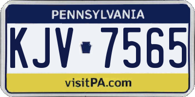 PA license plate KJV7565