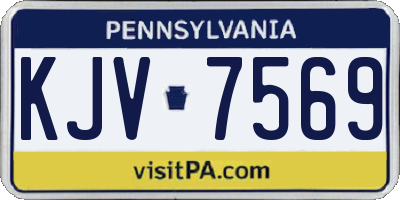 PA license plate KJV7569