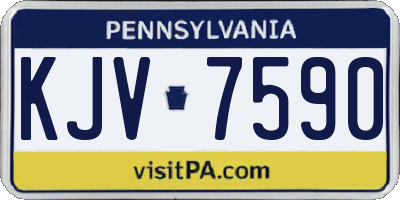 PA license plate KJV7590