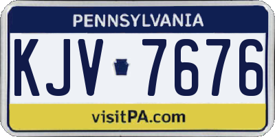 PA license plate KJV7676