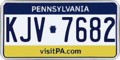 PA license plate KJV7682