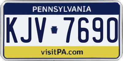 PA license plate KJV7690