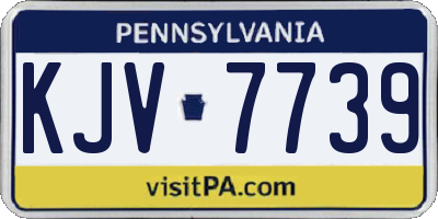 PA license plate KJV7739
