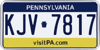 PA license plate KJV7817