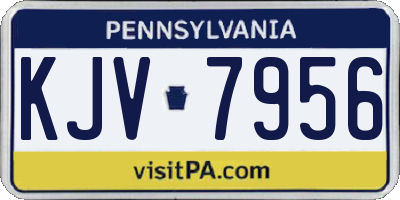 PA license plate KJV7956