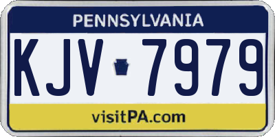 PA license plate KJV7979