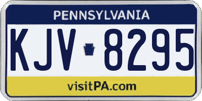 PA license plate KJV8295