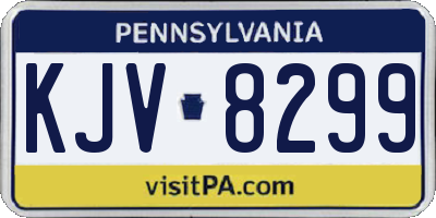 PA license plate KJV8299