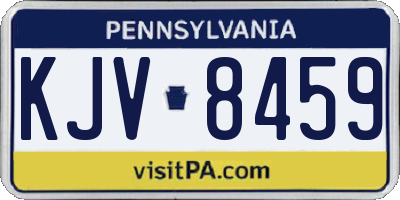 PA license plate KJV8459