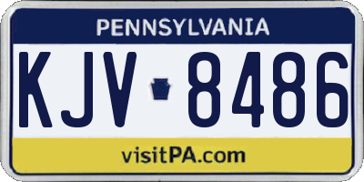 PA license plate KJV8486