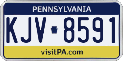 PA license plate KJV8591