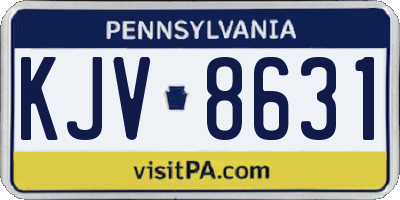 PA license plate KJV8631