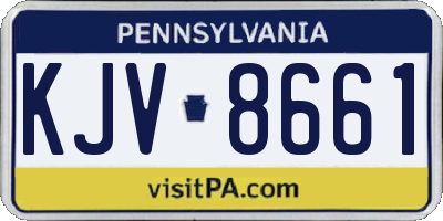 PA license plate KJV8661