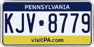 PA license plate KJV8779