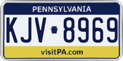 PA license plate KJV8969