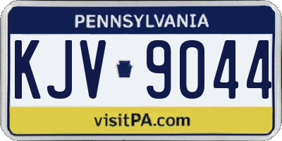 PA license plate KJV9044