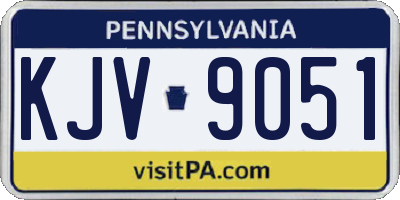 PA license plate KJV9051