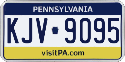 PA license plate KJV9095