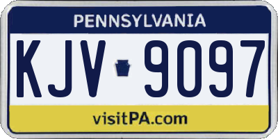 PA license plate KJV9097