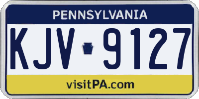 PA license plate KJV9127