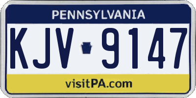 PA license plate KJV9147