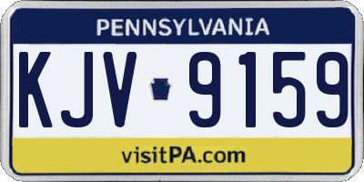 PA license plate KJV9159