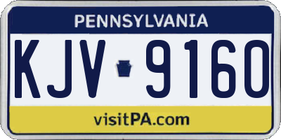 PA license plate KJV9160