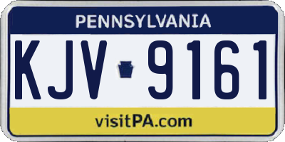 PA license plate KJV9161