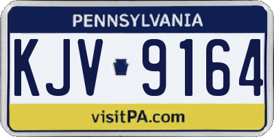 PA license plate KJV9164