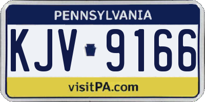 PA license plate KJV9166